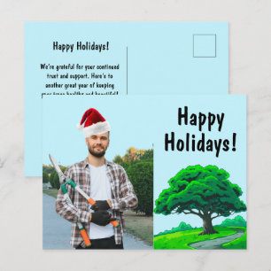 Cartes Pour Fêtes Annuelles Logo du chêne Marketing du service d'élagage d'a