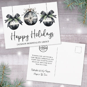 Cartes Pour Fêtes Annuelles Logo élégant pour les fêtes de Noël des entreprise