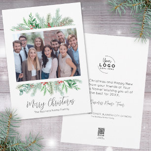 Cartes Pour Fêtes Annuelles Logo élégant pour les fêtes de Noël des entreprise