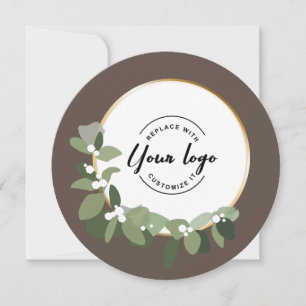 Cartes Pour Fêtes Annuelles Logo Entreprise moderne Vacances non confessionnel
