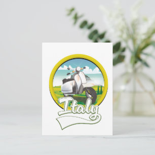 Cartes Pour Fêtes Annuelles Logo Italie Scooter Travel