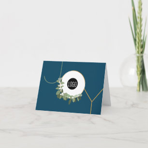 Cartes Pour Fêtes Annuelles Logo Joy Business Joyeuses Fêtes Bleu