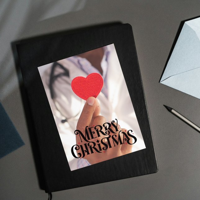 Cartes Pour Fêtes Annuelles Logo personnalisé de message de Noël pour cabinet  (Créateur téléchargé)