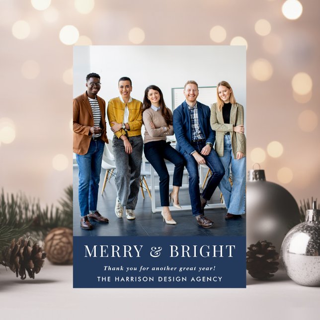 Cartes Pour Fêtes Annuelles Logo photo d'entreprise QR Code Entreprise Noël (Spread the joy of the season and strengthen business relationships with our photo holiday card)