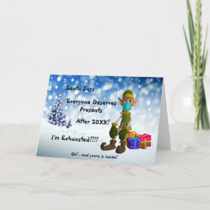 Cartes Pour Fêtes Annuelles Logo Promotion Business ELF Joyeux Noël 20XX