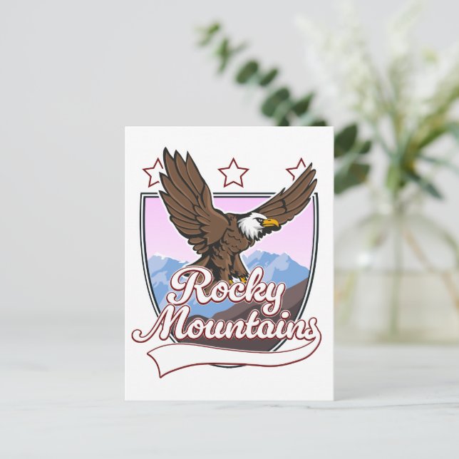 Cartes Pour Fêtes Annuelles Logo Rocky Mountains (Debout devant)
