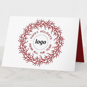 Cartes Pour Fêtes Annuelles Logo Simple Avec Texte Promotionnel pour Entrepris