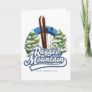 Cartes Pour Fêtes Annuelles Logo ski Ragged Mountain New Hampshire