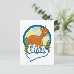 Cartes Pour Fêtes Annuelles Logo Utah Deer Travel