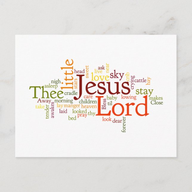 Cartes Pour Fêtes Annuelles Loin dans Manger Carol (Devant)