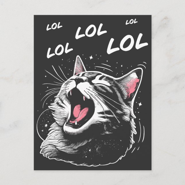Cartes Pour Fêtes Annuelles LOL Laughing Chat (Devant)