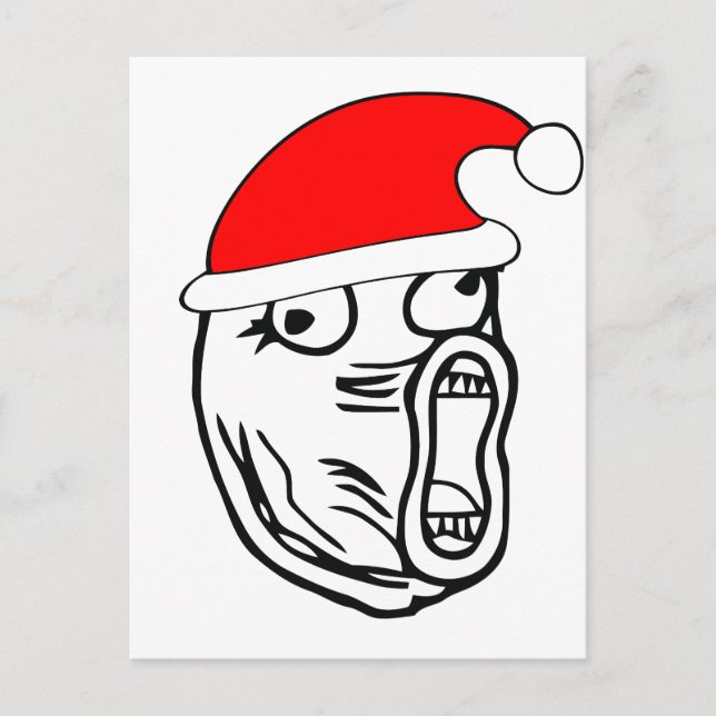 Cartes Pour Fêtes Annuelles LOL Père Noël - mème internet de Noël (Devant)