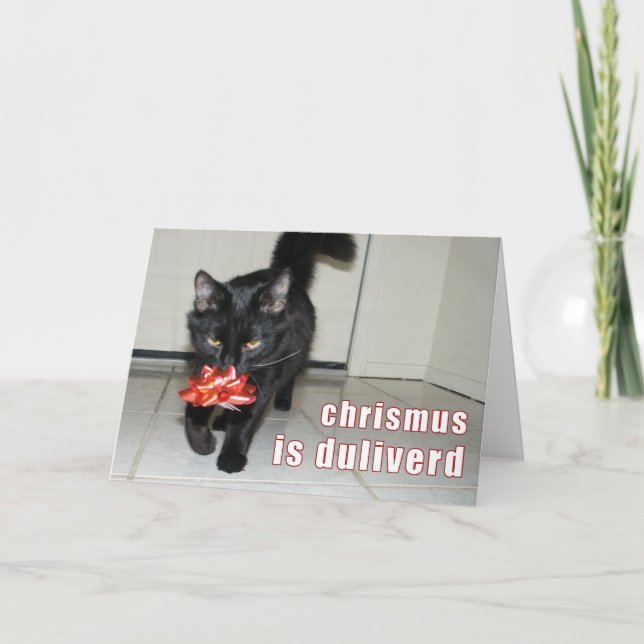 Cartes Pour Fêtes Annuelles lolcat Christmas Card (Devant)