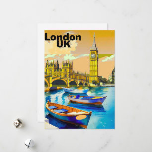 Cartes Pour Fêtes Annuelles London Tower Bridge Peinture à l'aquarelle vierge