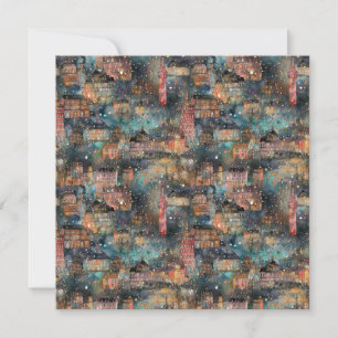 Cartes Pour Fêtes Annuelles Londres à Noël et au Nouvel An en aquarelles