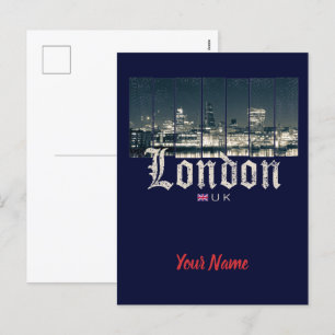 Cartes Pour Fêtes Annuelles Londres Uk Skyline United Kingdom England vintage