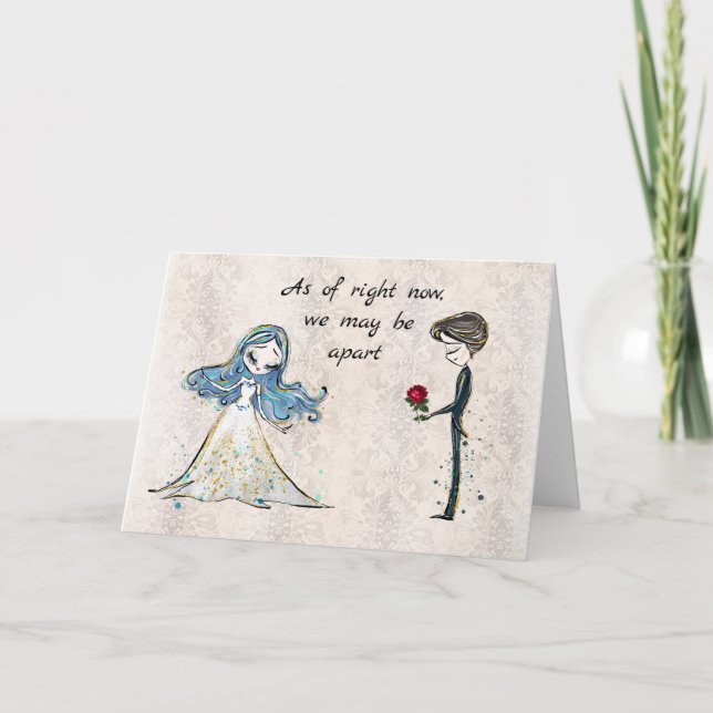 Cartes Pour Fêtes Annuelles Longue distance Enchanter Couple Valentine's Day (Devant)