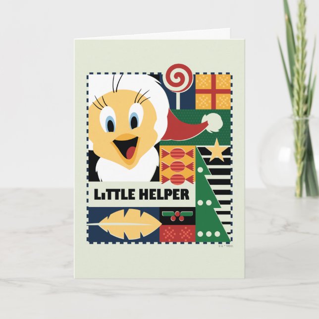Cartes Pour Fêtes Annuelles LOONEY TUNES™ TWEETY™ Petit Aide (Devant)