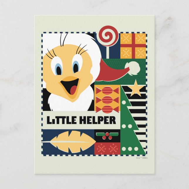 Cartes Pour Fêtes Annuelles LOONEY TUNES™ TWEETY™ Petit Aide (Devant)