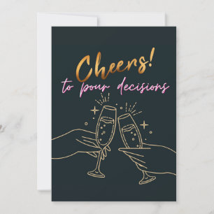 Cartes Pour Fêtes Annuelles L'or stylish minimaliste encourage à passer des dé
