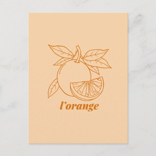 Cartes Pour Fêtes Annuelles L'orange (Devant)