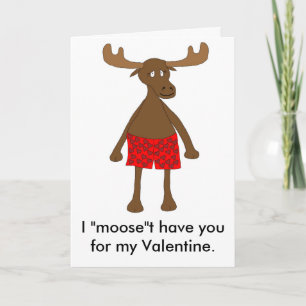Cartes Pour Fêtes Annuelles L'orignal de Valentine