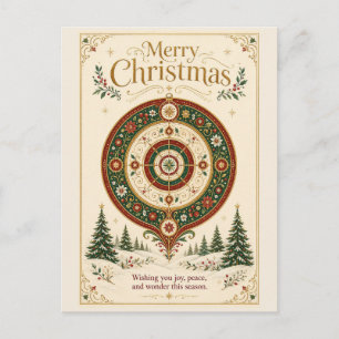 Cartes Pour Fêtes Annuelles L'Ornement de Merveille Hivernale