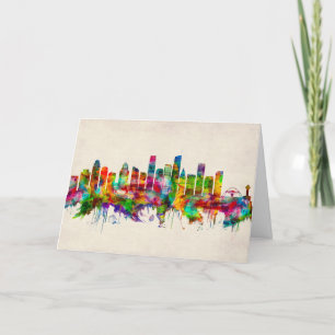 Cartes Pour Fêtes Annuelles Los Angeles California Skyline