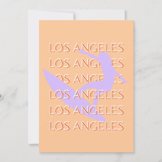 Cartes Pour Fêtes Annuelles Los Angeles Travel Art, Californie, Travel Art (Devant)