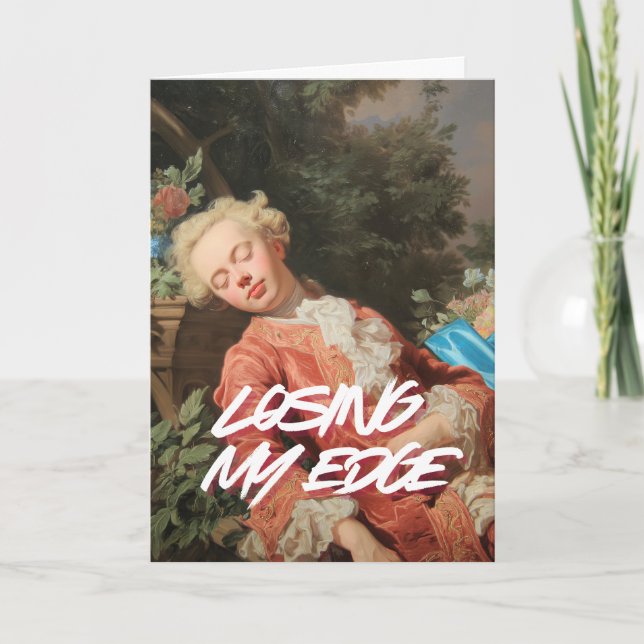 Cartes Pour Fêtes Annuelles "Losing My Edge" Art Greeting Card (Devant)