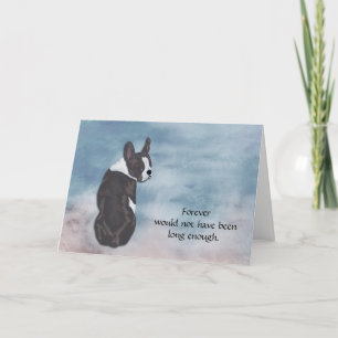 Cartes Pour Fêtes Annuelles Loss of Boston Terrier Condolence Sympathy Card