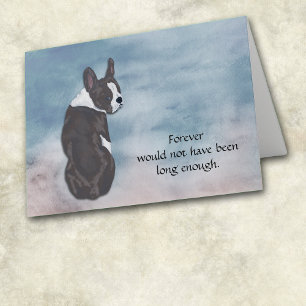Cartes Pour Fêtes Annuelles Loss of Boston Terrier Condolence Sympathy Card