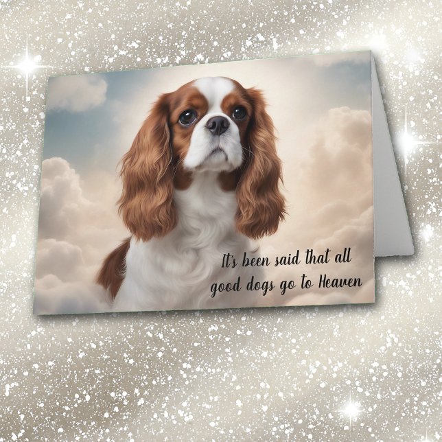 Cartes Pour Fêtes Annuelles Loss of Cavalier King Charles Spaniel Sympathy (Créateur téléchargé)