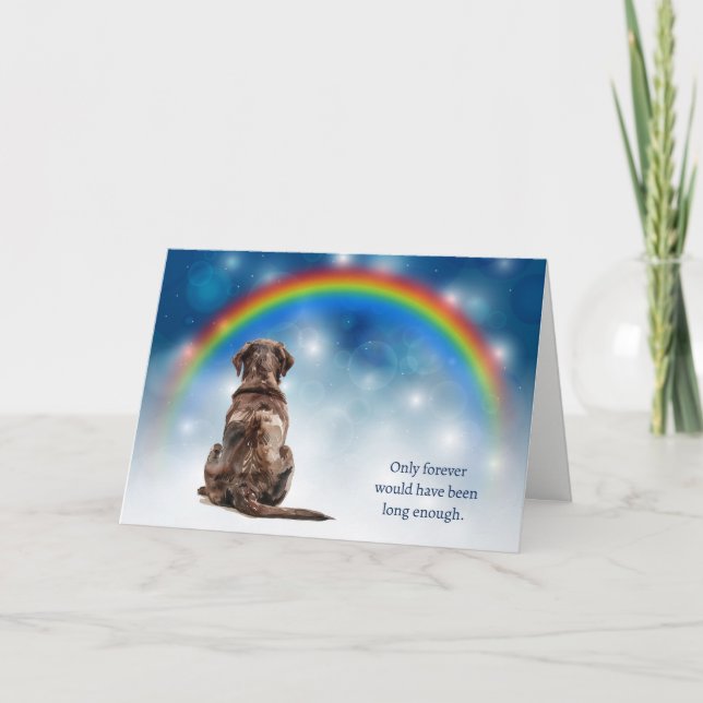 Cartes Pour Fêtes Annuelles Loss of Chocolate Labrador Retriever Night Lights (Devant)