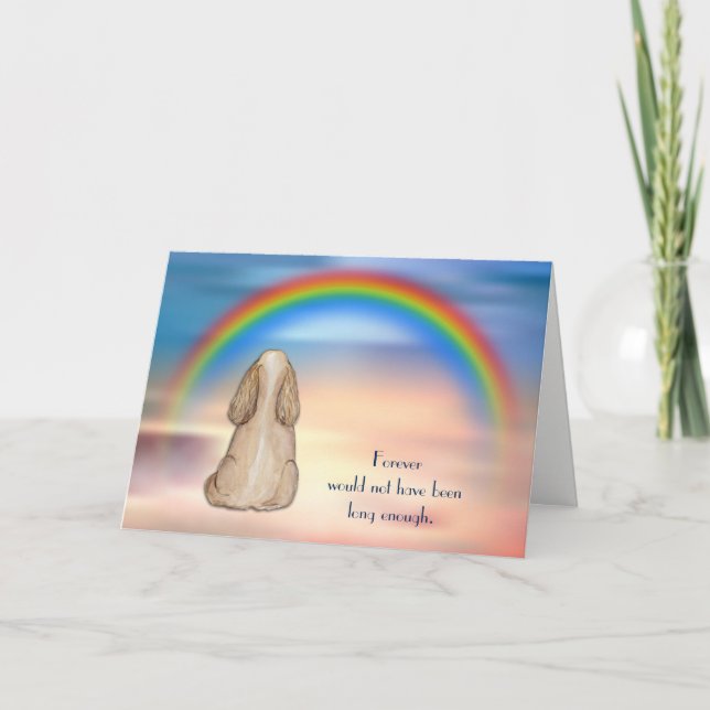 Cartes Pour Fêtes Annuelles Loss of Cocker Spaniel Rainbow Sympathy Card (Devant)