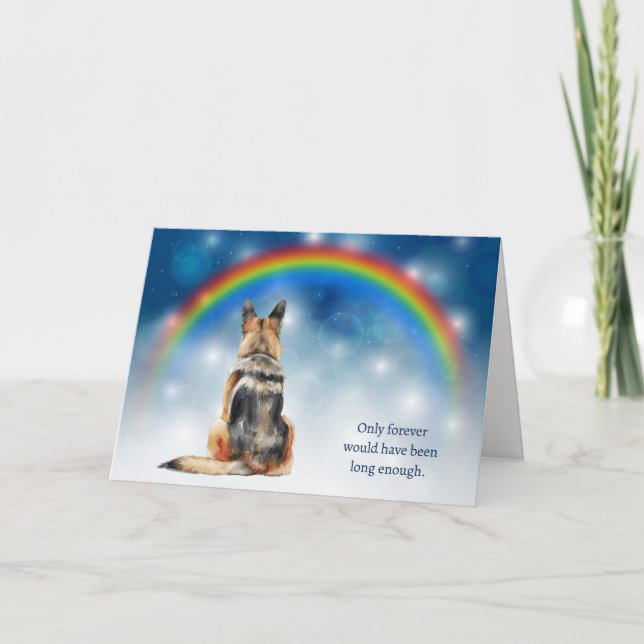 Cartes Pour Fêtes Annuelles Loss of German Shepherd Dog Night Lights Sympathy (Devant)