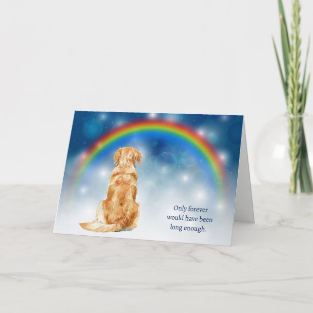Cartes Pour Fêtes Annuelles Loss of Golden Retriever Dog Night Lights Sympathy (Devant)
