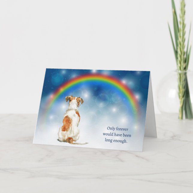 Cartes Pour Fêtes Annuelles Loss of Jack Russell Terrier Night Lights Sympathy (Devant)