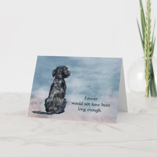 Cartes Pour Fêtes Annuelles Loss of Portugese Water Dog Sympathy Card (Devant)
