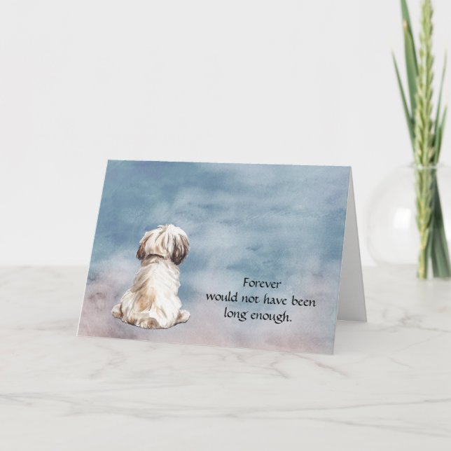 Cartes Pour Fêtes Annuelles Loss of Shih Tzu Condolence Sympathy Card (Devant)