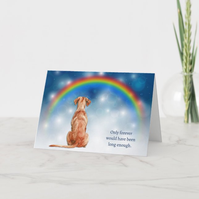 Cartes Pour Fêtes Annuelles Loss of Vizsla Dog Night Lights Sympathy (Devant)