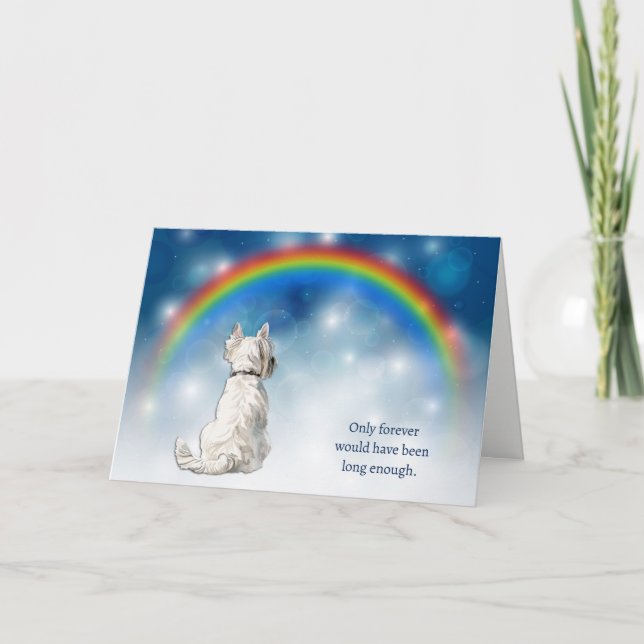 Cartes Pour Fêtes Annuelles Loss of West Highland White Terrier Night Lights (Devant)