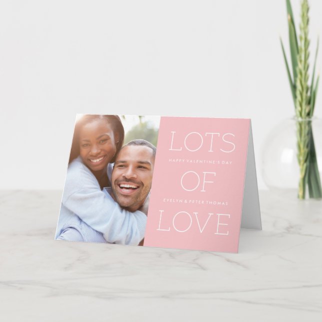 Cartes Pour Fêtes Annuelles Lots of Love Valentine's Day Card - Bubblegum (Devant)