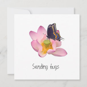 Cartes Pour Fêtes Annuelles Lotus et papillon