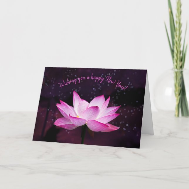 Cartes Pour Fêtes Annuelles lotus magique - (Devant)