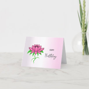Cartes Pour Fêtes Annuelles Lotus rose
