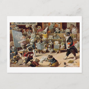 Cartes Pour Fêtes Annuelles Louis Wain, Académie canine,