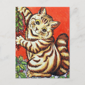 Cartes Pour Fêtes Annuelles Louis Wain Christmas Cat Decorating Personalized