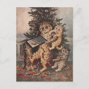 Cartes Pour Fêtes Annuelles Louis Wain Noël en Catalogne