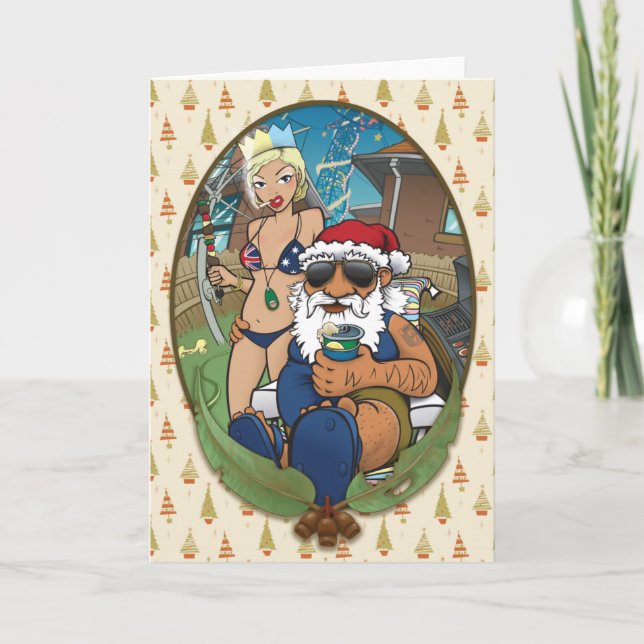 Cartes Pour Fêtes Annuelles Loungekat & Bucket'o'Thought's Aussie Christmas (Devant)